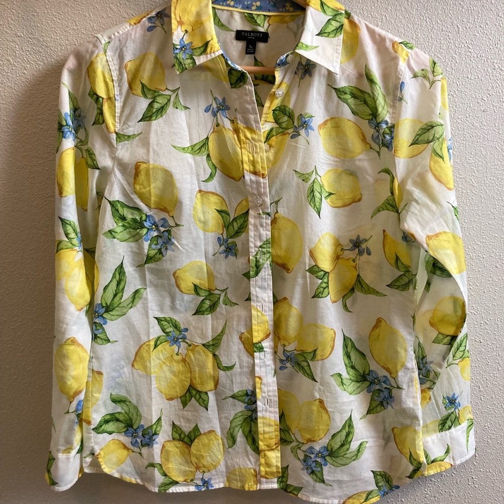 Talbots Light Weight Lemon Blouse